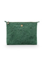 Cosmetic Flat Pouch Large Velvet Quiltey Days