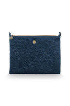 Cosmetic Flat Pouch Large Velvet Quiltey Days